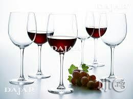 Turkey Transpernt Wine Glass Cup by 6pcs