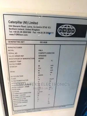 88kva Fg Wilson UK Perkins