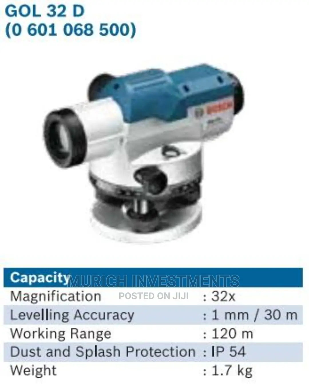 BOSCH Dumpy GOL 32 D Professional Optical Level 120m