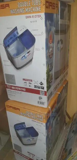 Qasa Twin Tub Semiautomatic 7kg Washing 3.8kg Spinner