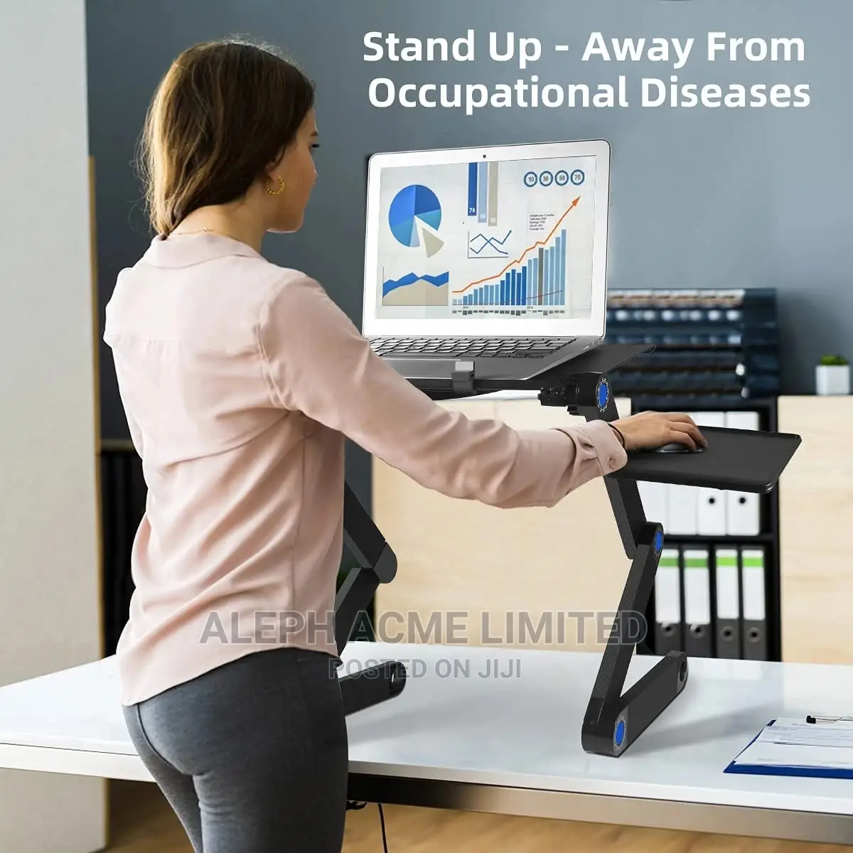 Ergonomic Foldable Laptop Desk With Mouse Pad Souvenir Gift
