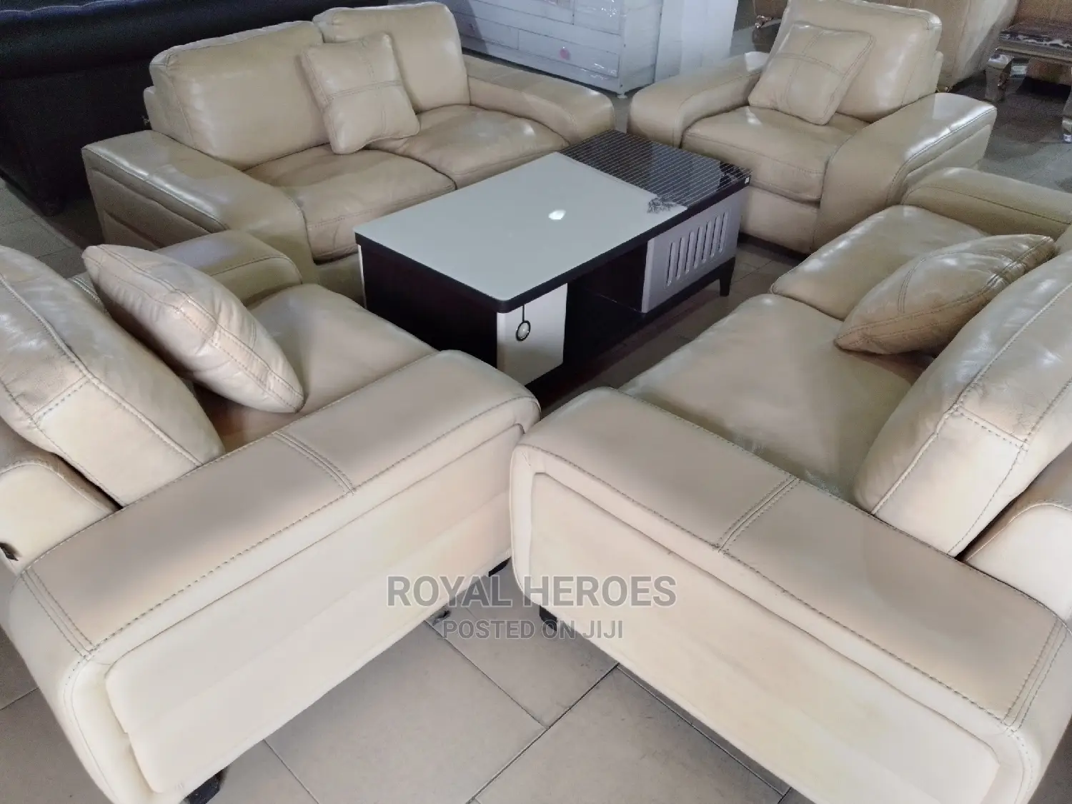 Modern 7 Seater Foreign Leather Sofa Set.