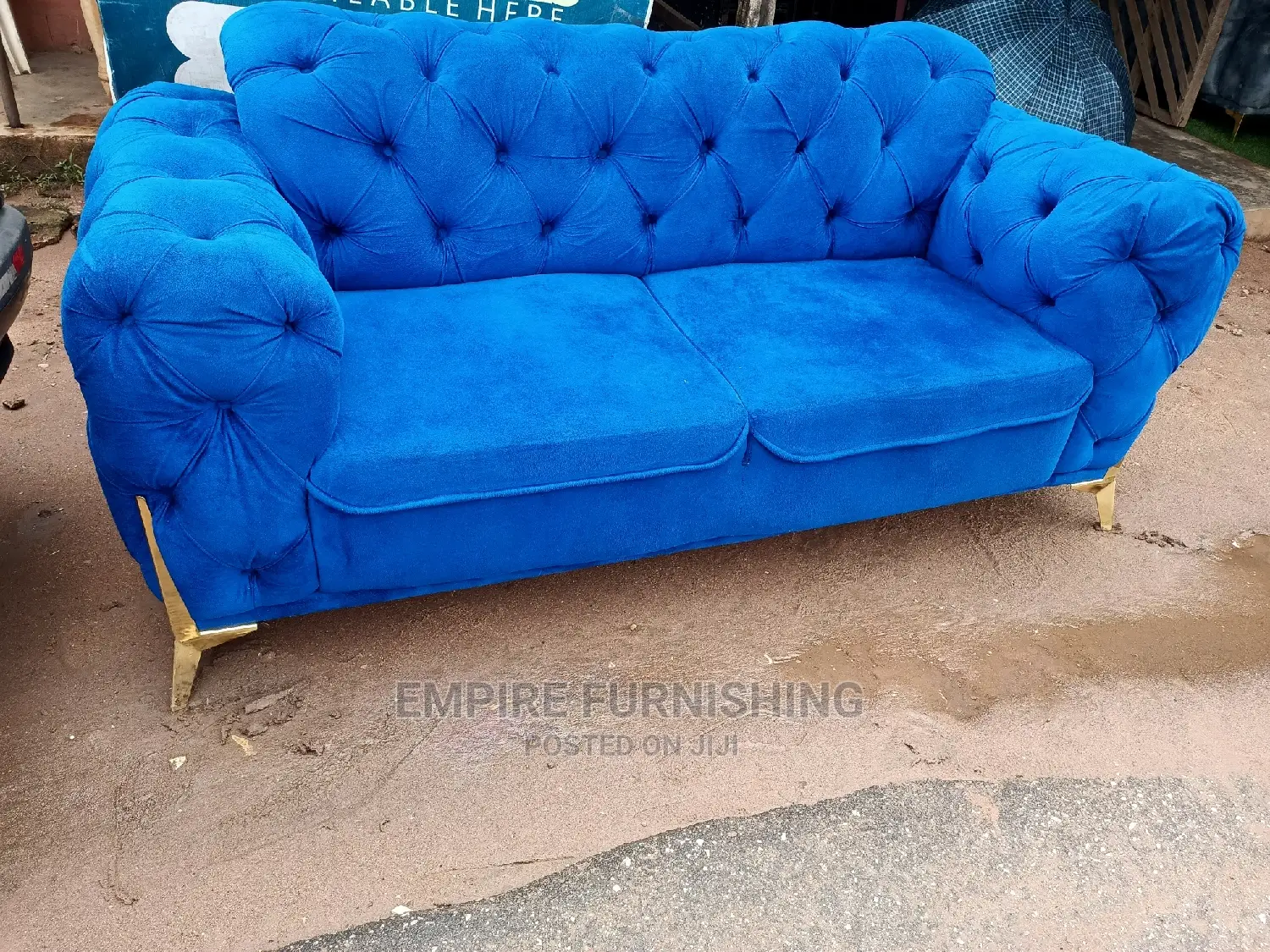 Blue Sofas Set