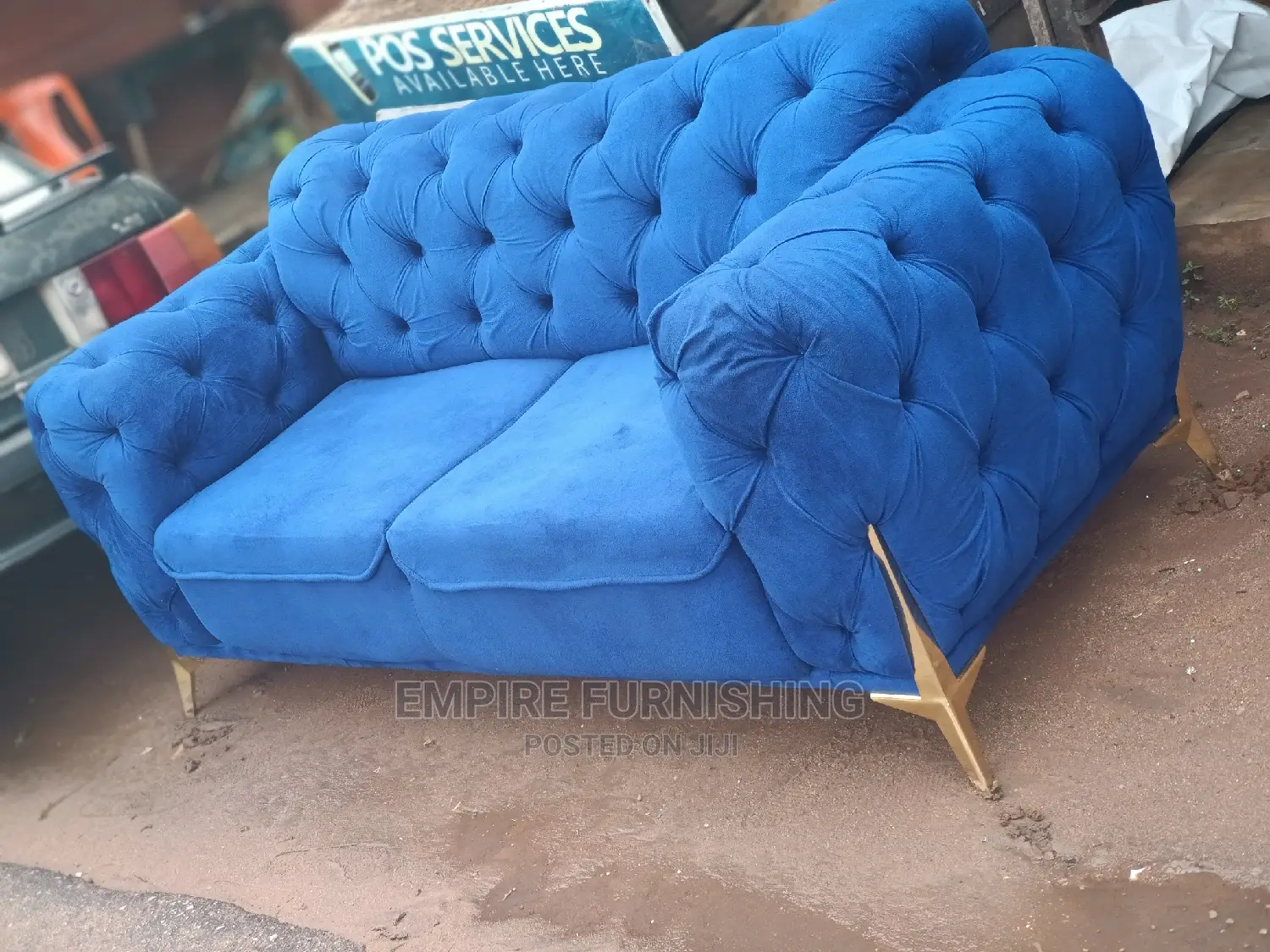 Blue Sofas Set