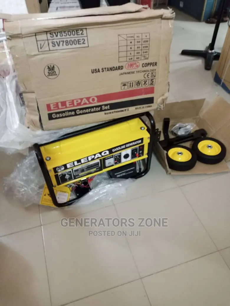Elepaq Automatic Generator, Sv7800e2 5kva Capacity With Tyre