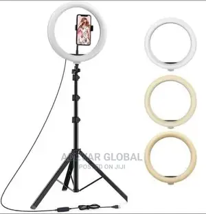 10 Inches Ring Filled Light With Phone Holder Tripod Stand