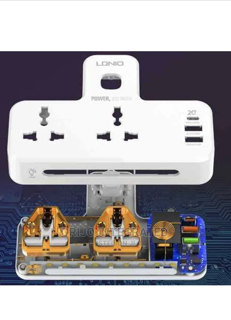 Ldnio 1 Usb-C 2usb-a 2 Outlets - Pd Qc3.0