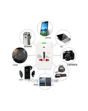 International Plug Adaptor, With Dual USB Ports