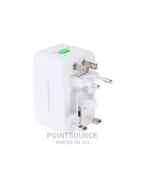 International Plug Adaptor, With Dual USB Ports