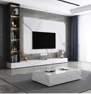 Classic Tv Console With Center Table