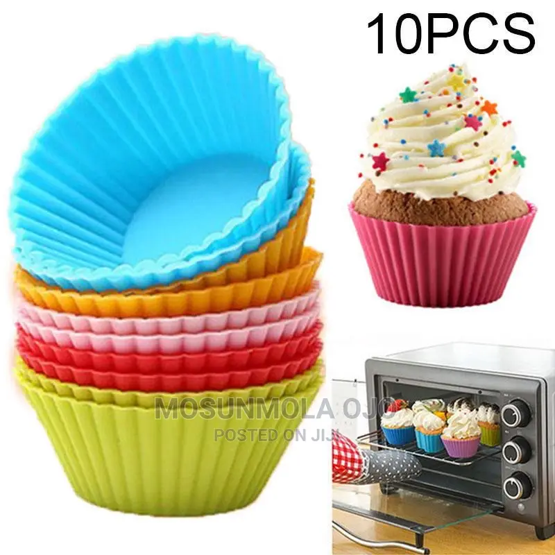 Reusable Silicone Muffin Cases Cupcake Cup Mold Baking