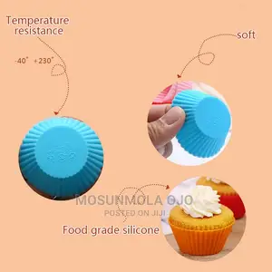 Reusable Silicone Muffin Cases Cupcake Cup Mold Baking