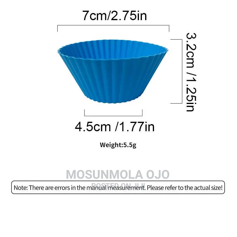 Reusable Silicone Muffin Cases Cupcake Cup Mold Baking