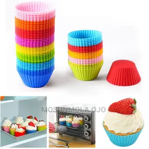 Reusable Silicone Muffin Cases Cupcake Cup Mold Baking