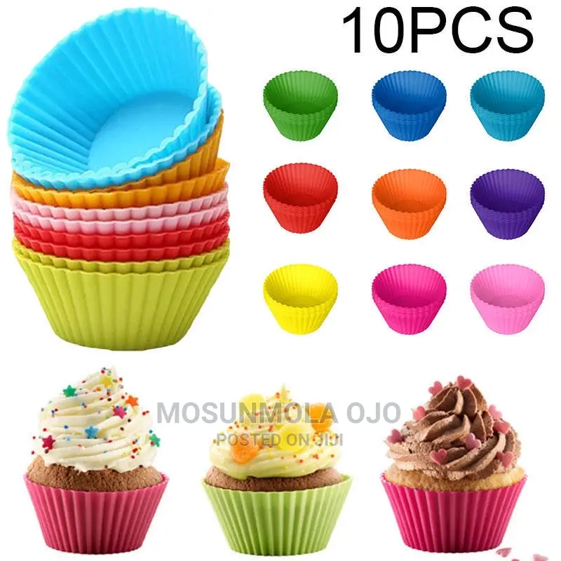 Reusable Silicone Muffin Cases Cupcake Cup Mold Baking