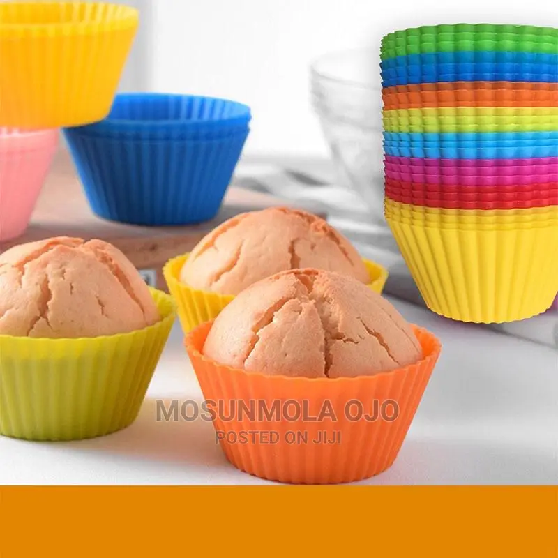 Reusable Silicone Muffin Cases Cupcake Cup Mold Baking