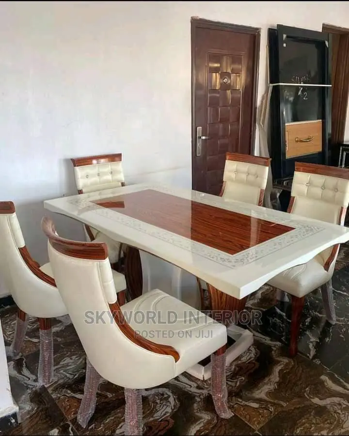 Marble Turkish Dining Table 6 Chairs