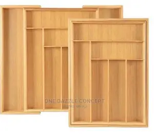 Expandable Wooden Cutlery Tray