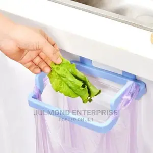 Durable Door-Back Trash Bag Holder Cabinet Rack Trash