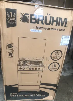 Bruhm High Quality Gas Cooker. 4 Burners