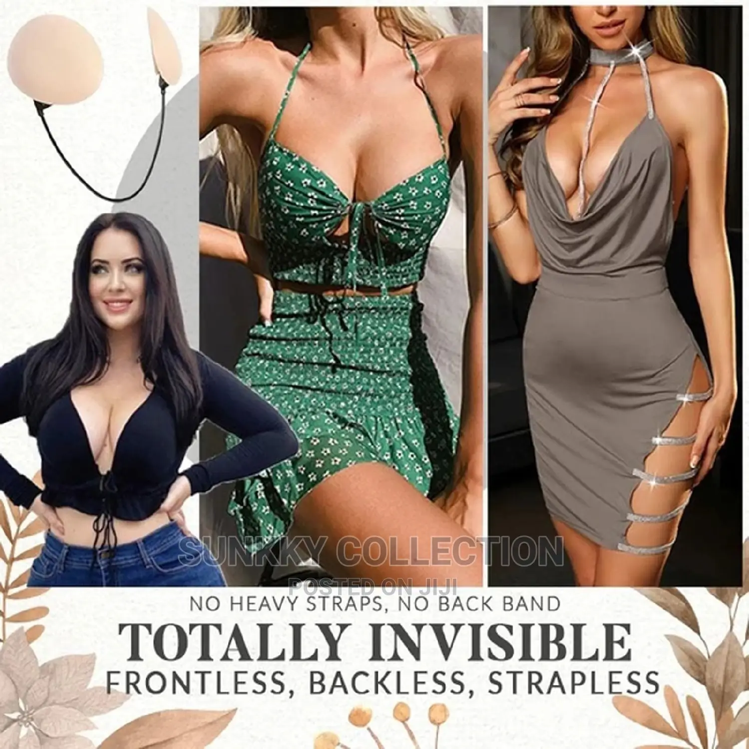 Push-Up Frontless, Backless Strapless Bra Accessories