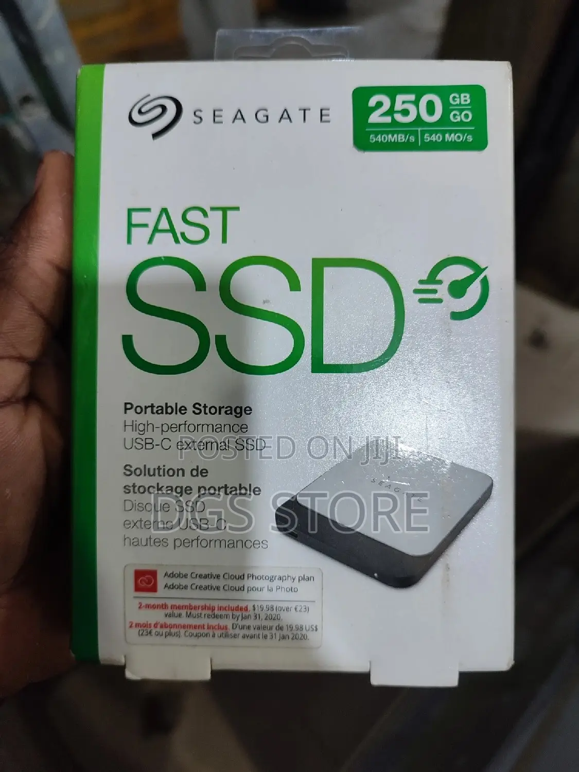 Seagatessd250gb540mb/S Usb C to Type C /Type a Cable Mac /PC