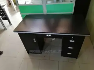 Office Table Wood Design With Three Drawer Full