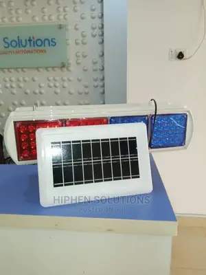 2022 Solar LED Red and Blue Strobe Light