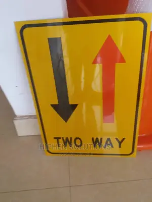 Rust Resistance Two Way Safety Sign