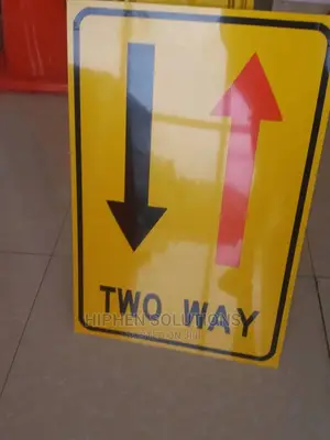 Tough Material Safety Two Way Sign