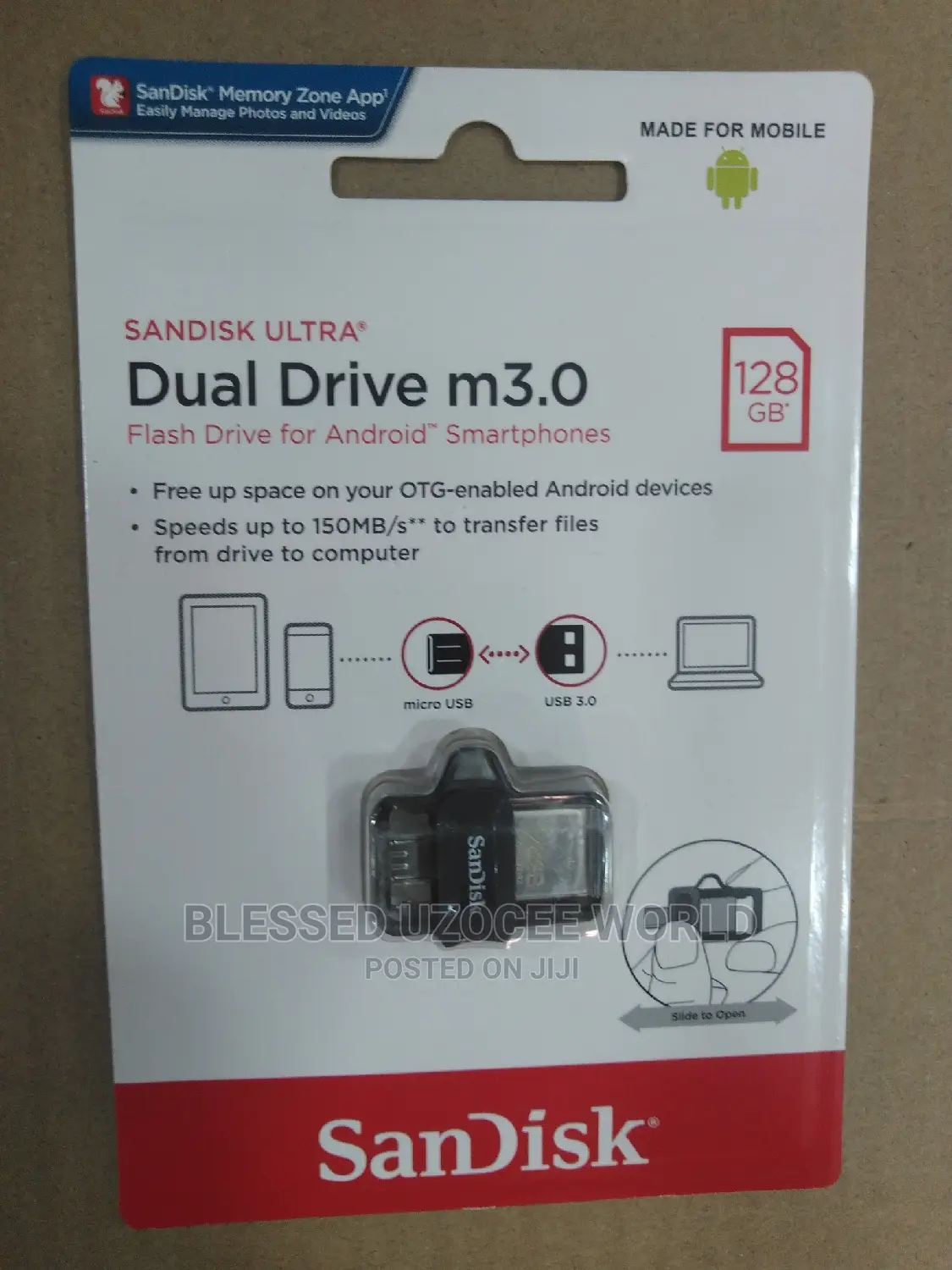 Sandisk 128gb Dual Drive OTG M 3.0 Flash Drive