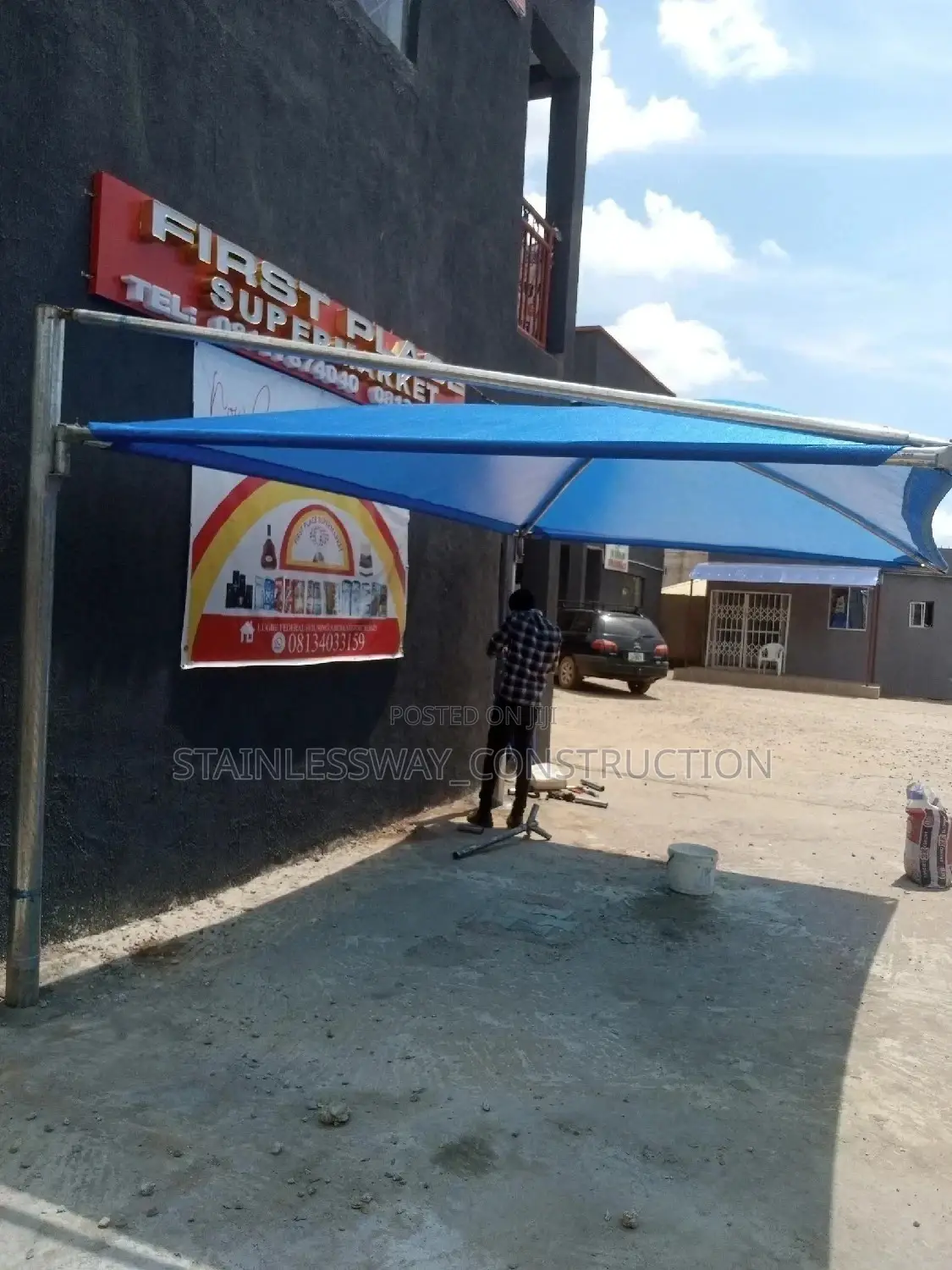 Blue Single Car Parking Space