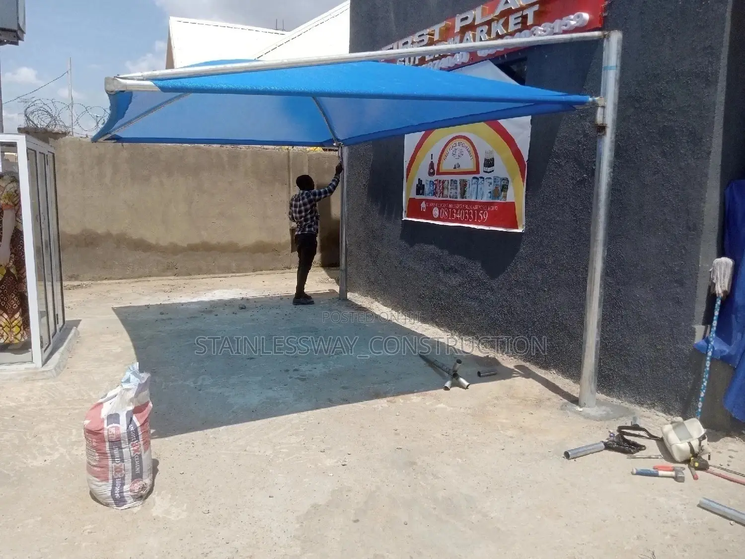 Blue Single Car Parking Space