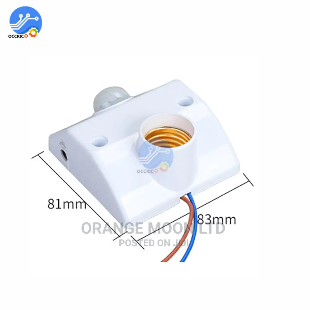 LED E27 Lamp Holder Screw Socket With PIR Motion Sensor Swi