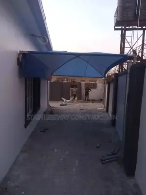 Classic Blue Carport Parking Space