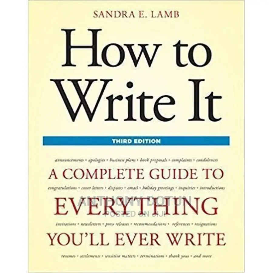 Share This Product
How to Write It, : A Complete Guide