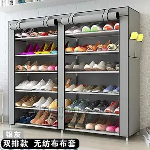 Double Shoe Rack Cabinet 14 Tiers Step