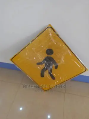 Pedestrian and Children Crossing Safety Sign