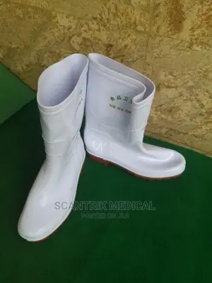 Hospital Rubber Safe Rain Boots White Portable