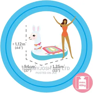 Float Mat, Cute Lama Ride On, 53.1 X 37.0 X 44.1 Inches (135