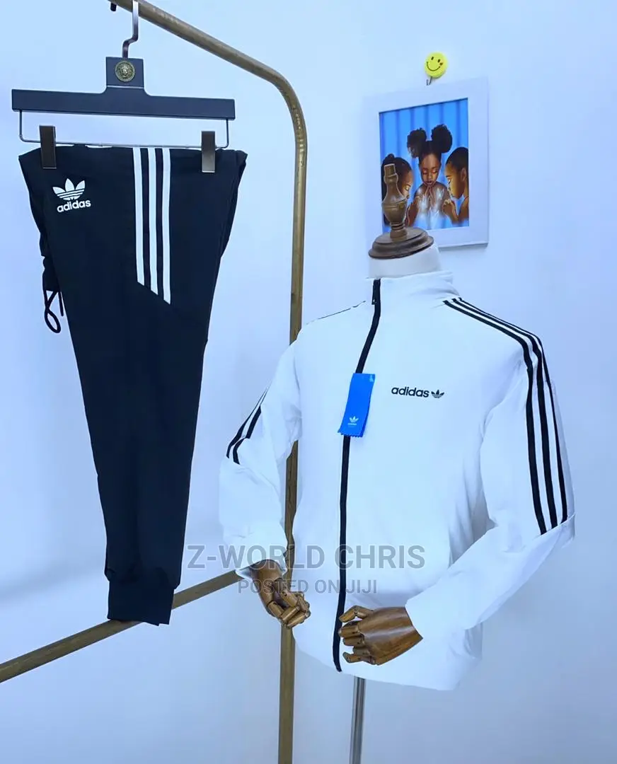 Adidas Unisex White Tracksuit