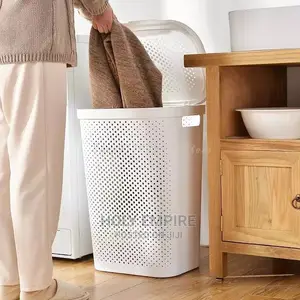 Large Plastic Laundry Basket With Cover