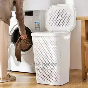 Large Plastic Laundry Basket With Cover