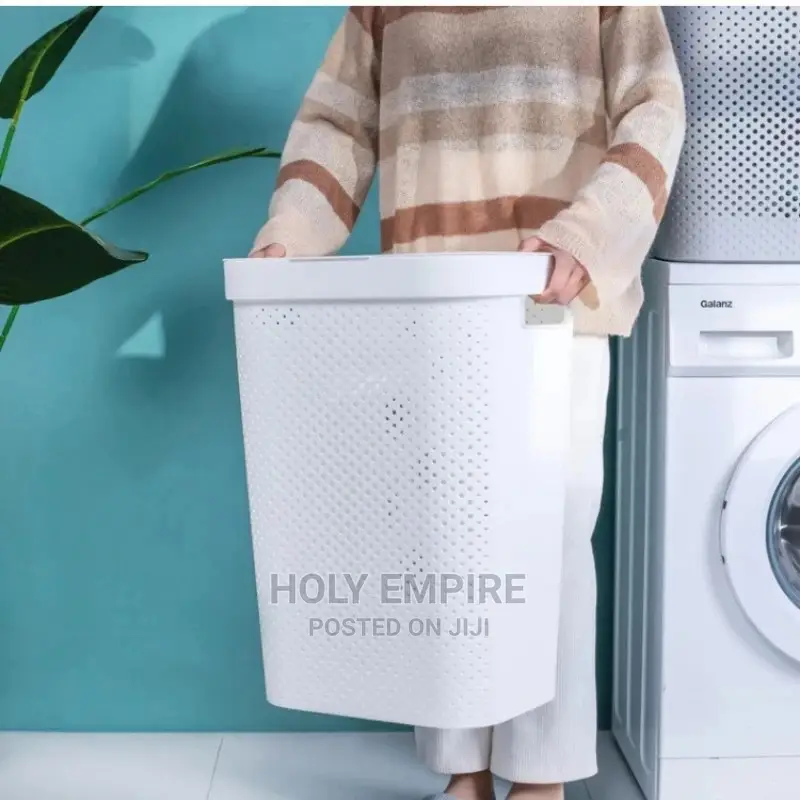 Large Plastic Laundry Basket With Cover