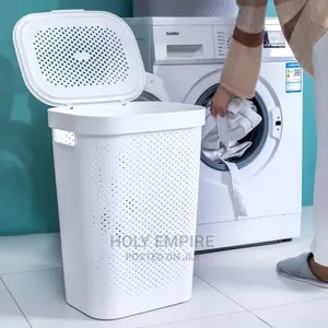 Large Plastic Laundry Basket With Cover