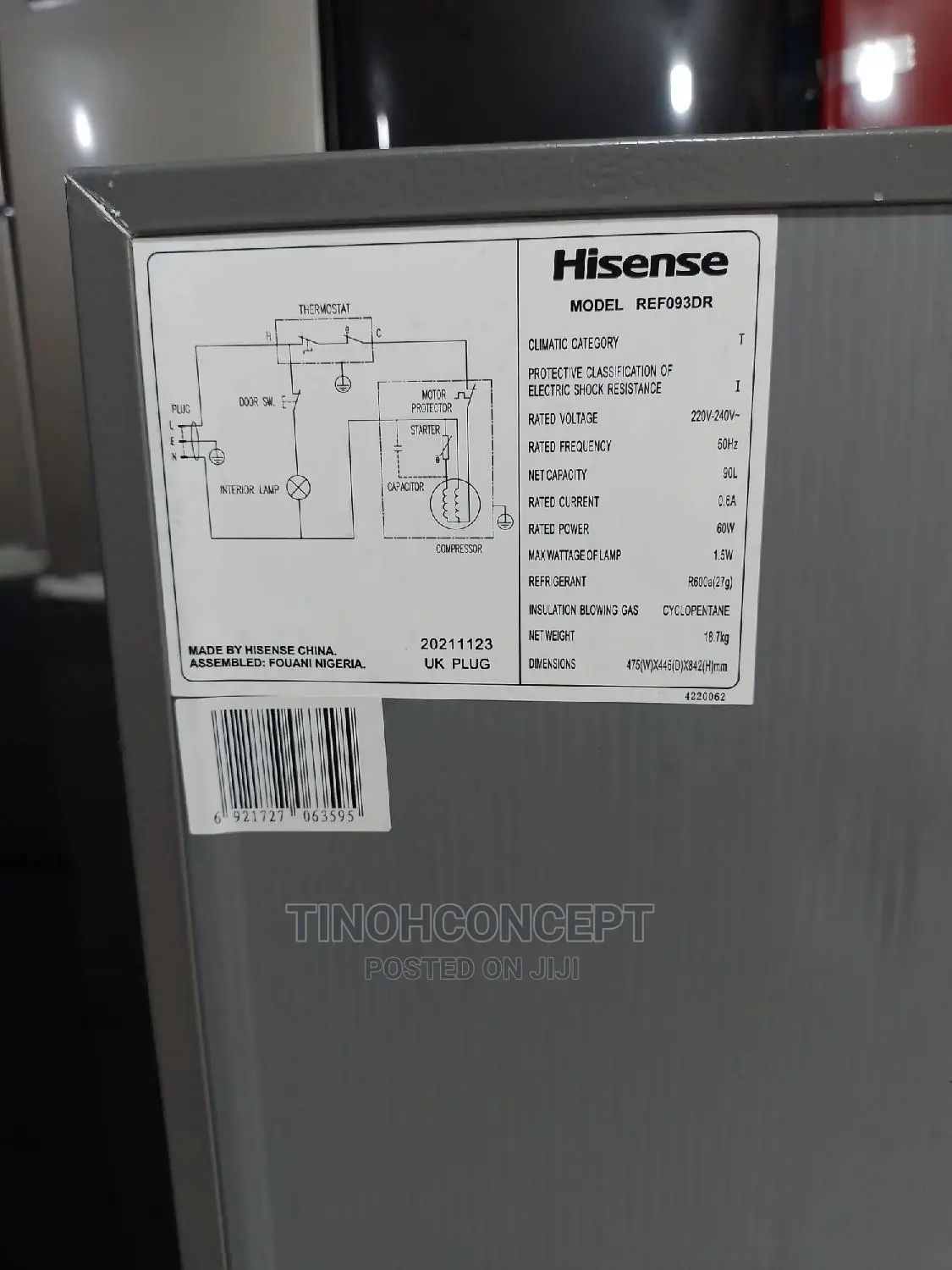 Hisense Refrigerator REF093DR