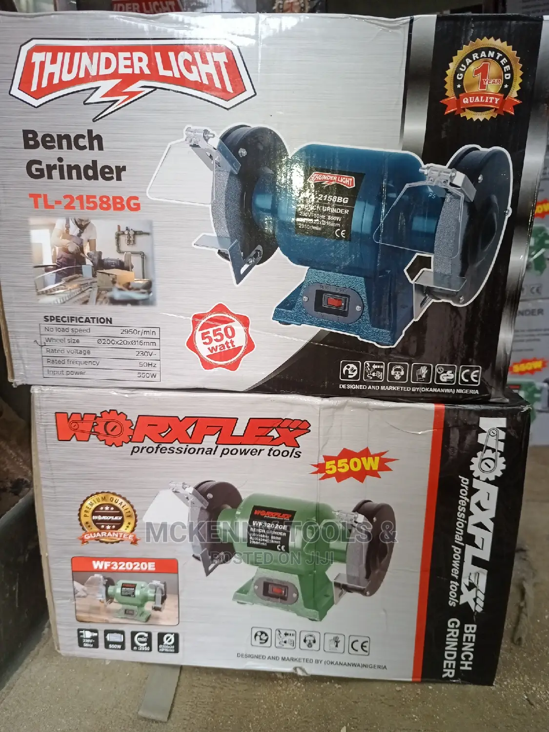 Industrial 8" Bench Grinder - Thunder Light