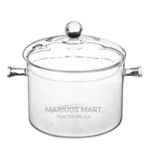 Transparent Glass Cooking Pot - 1500 Ml
