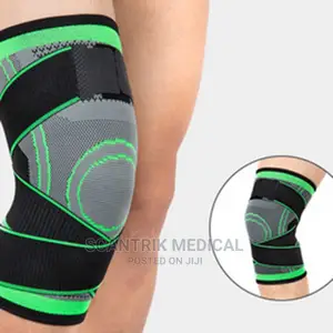 Knee Brace Compression Sleeve With Patella Stabilizer Strap