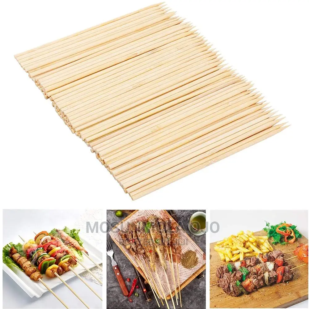 Natural Bamboo Barbecue Skewer Sticks,